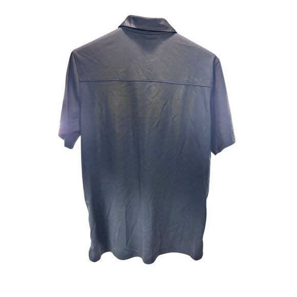 Oakley Mens Hydrolix Polo Shirt S Yellow & Navy Striped Regular Fit Short Sleeve - Picture 2 of 10